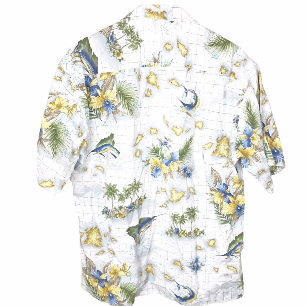 Campia Moda Men's 100% Cotton Hawaiian Button Down - Picture 2 of 6